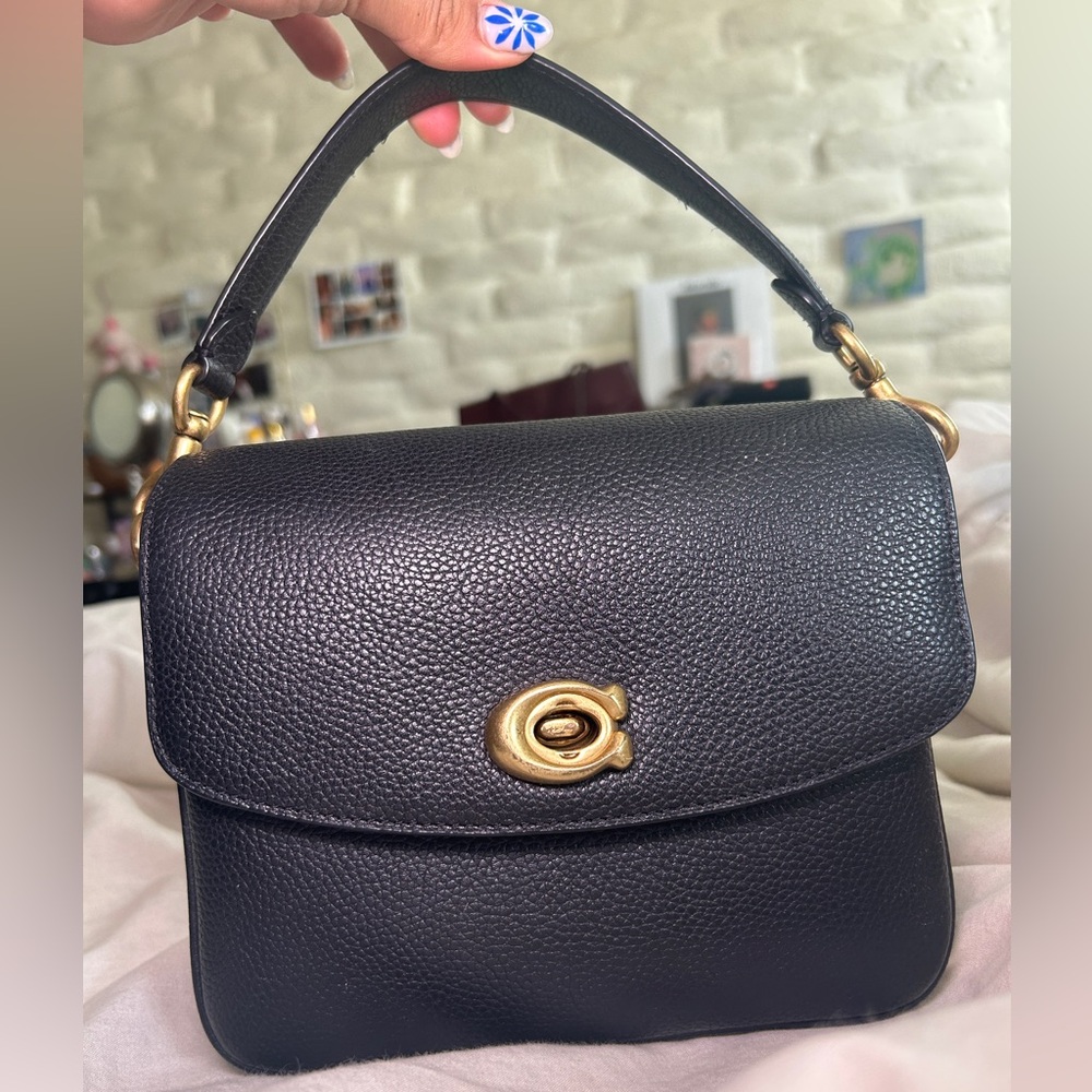 Black Coach Cassie 19 Crossbody Bag in Black Leather